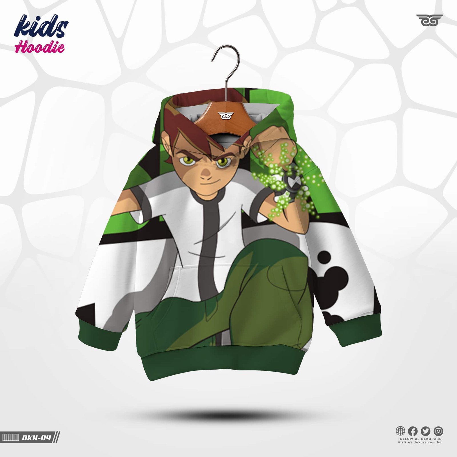 Buy Premium Quality Multi Shades Kids Hoodies -Oggy online at Dekora Sportswear Shop – Best price, fast delivery.