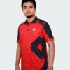 Buy Mens Premium Design Red Polo Shirt - Honeycomb online at Dekora Sportswear Shop – Best price, fast delivery.