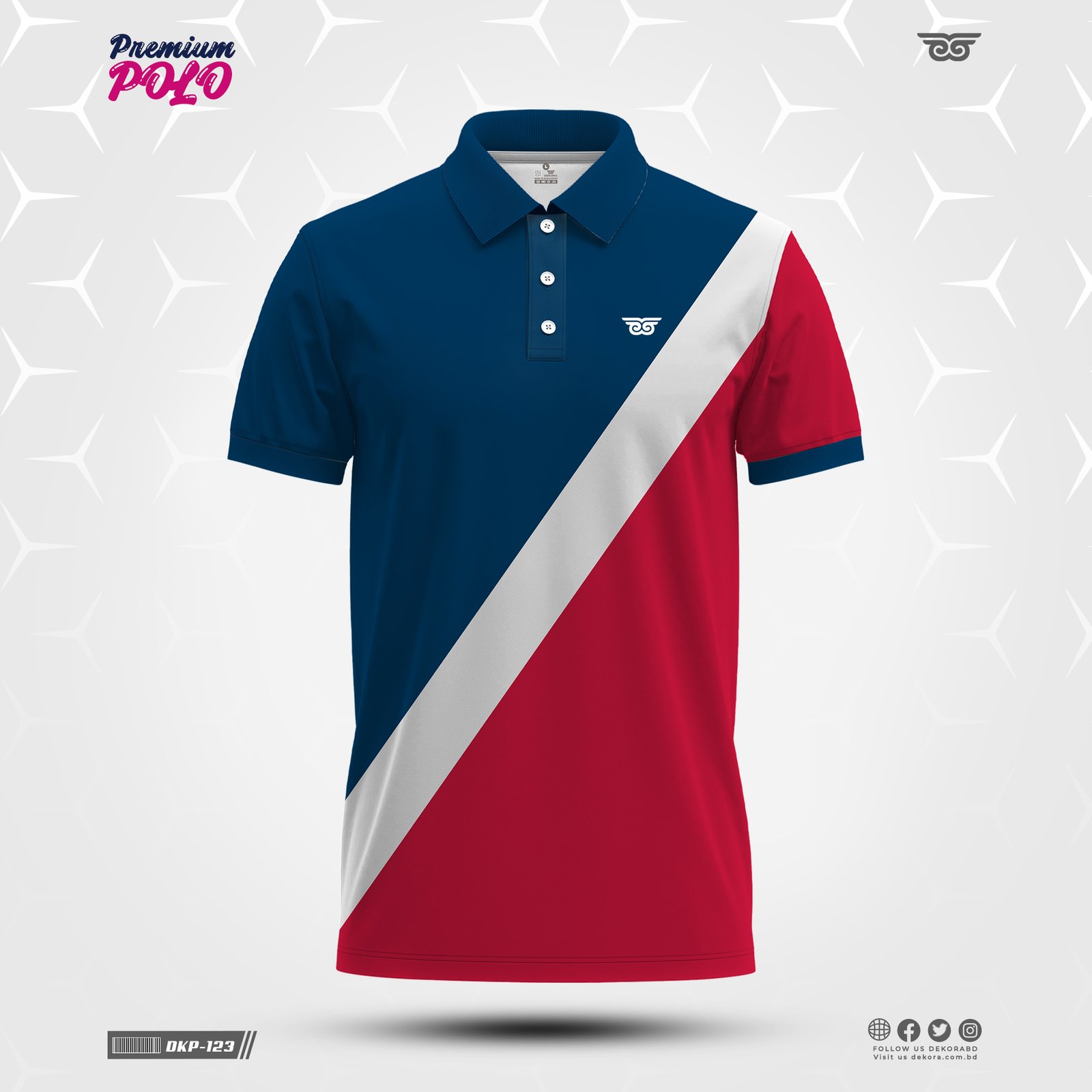Buy Premium Design Mens Polo T Shirts-Melange online at Dekora Sportswear Shop – Best price, fast delivery.