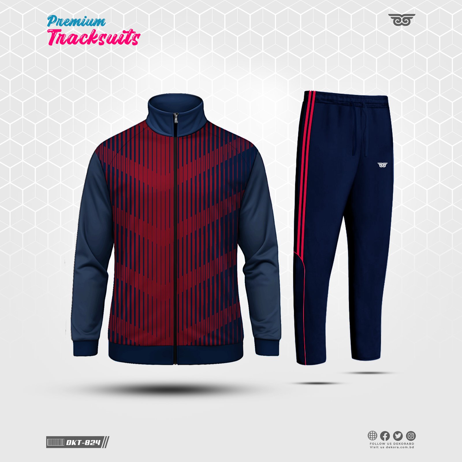 Buy Premium Quality Mens Tracksuits Sets online at Dekora Sportswear Shop – Best price, fast delivery.