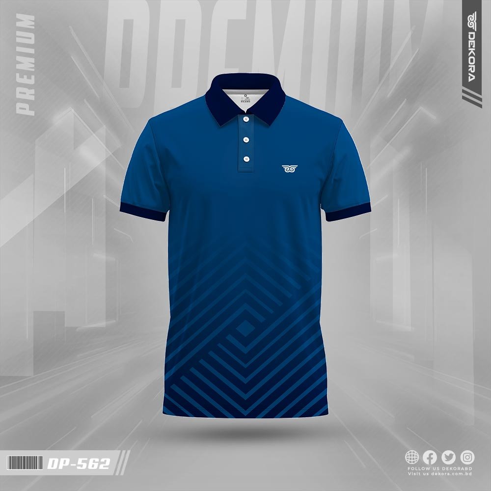 Buy Premium Quality Mens Polo Shirt - Blue online at Dekora Sportswear Shop – Best price, fast delivery.
