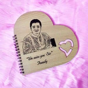 customizable wooden notebook; Heart Shape Laser Engraved Note Book; Heart Shape Laser Engraved Note Book price; Heart Shape Laser Engraved Note Book seller; Customize note book price; Photo note book price in bd; Personalized note book price in bangladesh; dekora; Customized price; Customize text photo note book price; dekora; dekora notebook