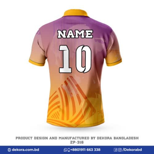 Man's Premium Zipper Polo Shirt with Sublimation Print-ZP-316 - Image 2