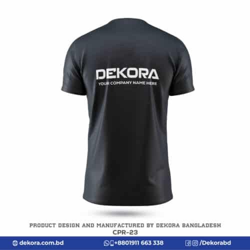 Buy Premium Design Corporate Black Tshirt with Logo-CPR-23 online at Dekora BD – Best price, fast delivery.