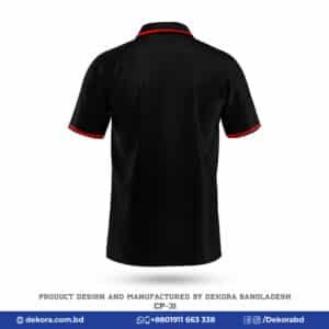 Buy Premium Fabrics Corporate Black Polo Shirt with Logo-CP-31 online at Dekora BD – Best price, fast delivery.