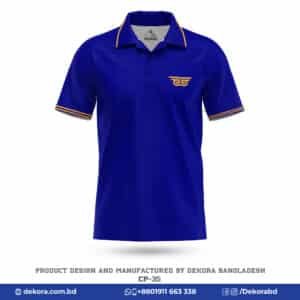 Buy Breathable Fabrics Corporate Royal Blue Polo Tshirt-CP-35 online at Dekora BD – Best price, fast delivery.