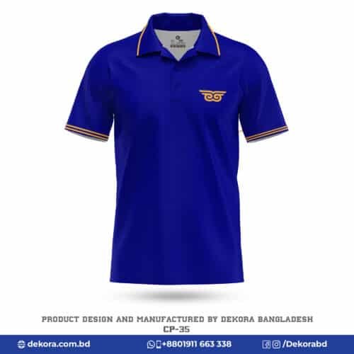 Buy Breathable Fabrics Corporate Royal Blue Polo Tshirt-CP-35 online at Dekora BD – Best price, fast delivery.