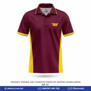 Buy Breathable Fabrics Official Maroon Polo Shirt-CP-37 online at Dekora BD – Best price, fast delivery.