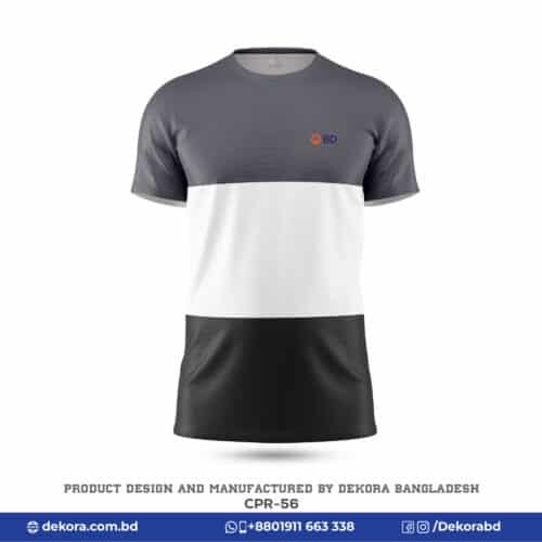 Buy Breathable Fabrics Round Neck Office Tshirt with Logo-CPR-56 online at Dekora BD – Best price, fast delivery.