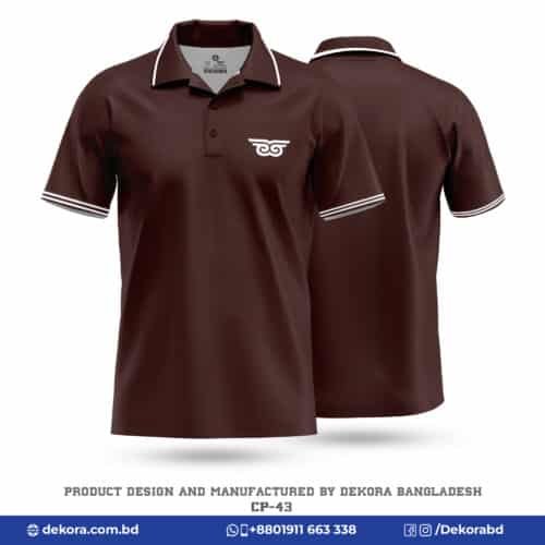 Buy Premium Design Corporate Mens Coffee Polo Tshirt-CP-43 online at Dekora BD – Best price, fast delivery.