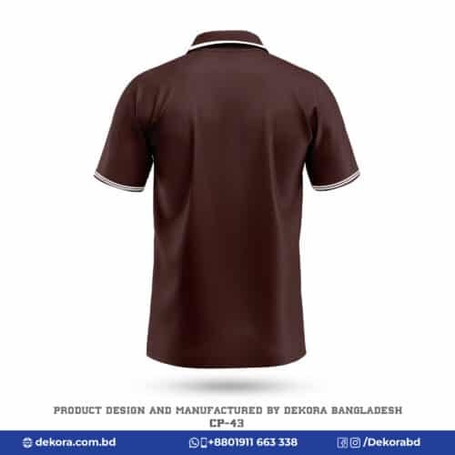 Buy Premium Design Corporate Mens Coffee Polo Tshirt-CP-43 online at Dekora BD – Best price, fast delivery.