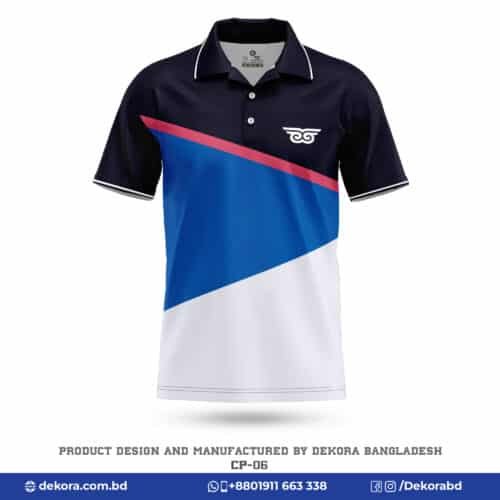 Buy Color Combination Corporate Polo Logo T Shirt-CP-06 online at Dekora BD – Best price, fast delivery.