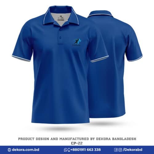 Buy Premium Design Corporate Blue Polo Tshirt-CP-22 online at Dekora BD – Best price, fast delivery.