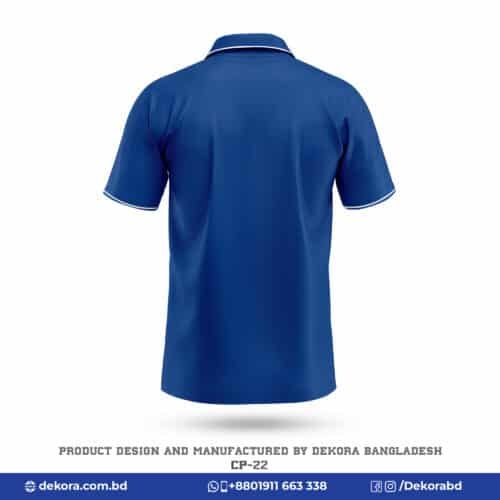 Buy Premium Design Corporate Blue Polo Tshirt-CP-22 online at Dekora BD – Best price, fast delivery.