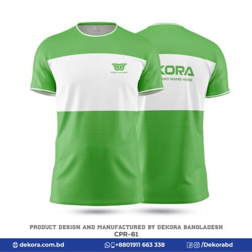 Buy Premium Quality Corporate Green White Tshirt-CPR-61 online at Dekora BD – Best price, fast delivery.