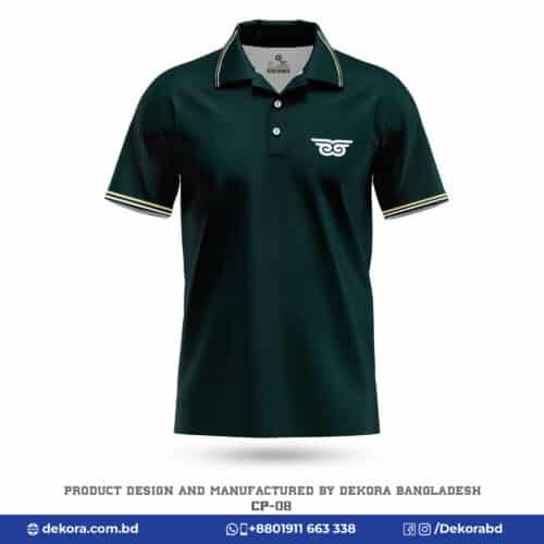 Buy Customized Design Bottle Green Polo T Shirt Outfit-CP-08 online at Dekora BD – Best price, fast delivery.