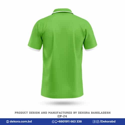 Buy Custom Design Corporate Light Green Polo Shirt-CP-24 online at Dekora BD – Best price, fast delivery.