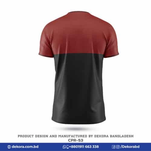 Buy Premium Quality Corporate Maroon Black Tshirt-CPR-53 online at Dekora BD – Best price, fast delivery.