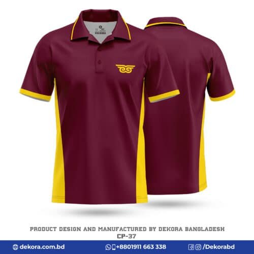 Buy Breathable Fabrics Official Maroon Polo Shirt-CP-37 online at Dekora BD – Best price, fast delivery.