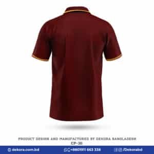 Buy Premium Design Official Maroon Polo Tshirt-CP-36 online at Dekora BD – Best price, fast delivery.