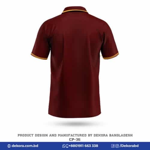 Buy Premium Design Official Maroon Polo Tshirt-CP-36 online at Dekora BD – Best price, fast delivery.
