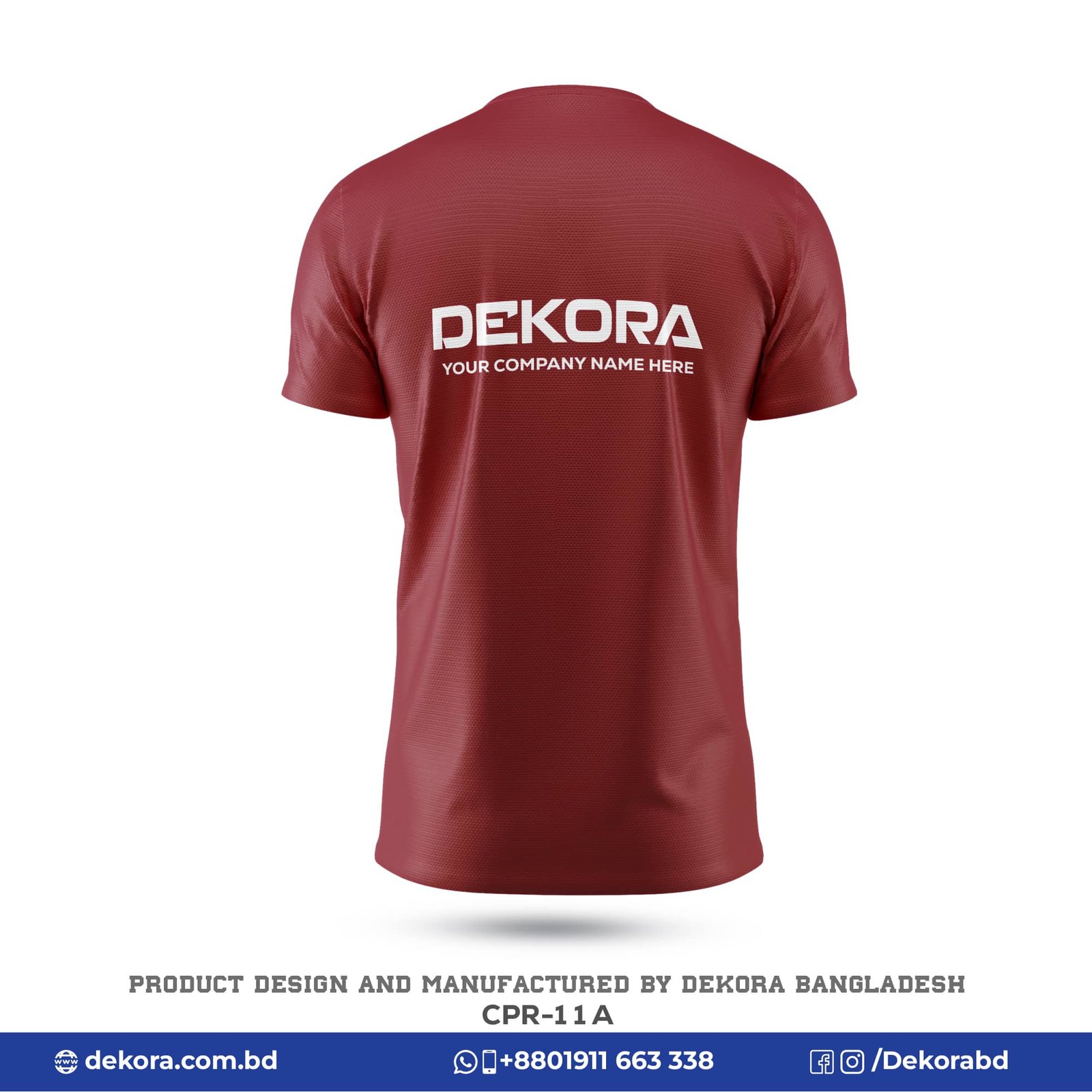 Premium Design Official Maroon Tshirt with Logo-CPR-11A 4 Buy Premium Design Official Maroon Tshirt with Logo-CPR-11A online at Dekora BD – Best price, fast delivery.