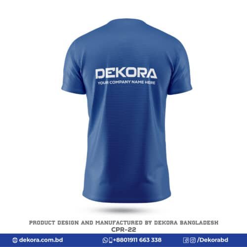Buy Breathable Fabrics Corporate Mens Blue Tshirt Logo-CPR-22 online at Dekora BD – Best price, fast delivery.