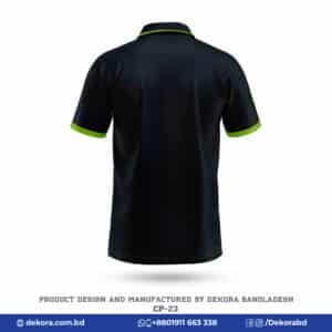 Buy Premium Fabrics Corporate Navy Blue Polo Tshirt-CP-23 online at Dekora BD – Best price, fast delivery.