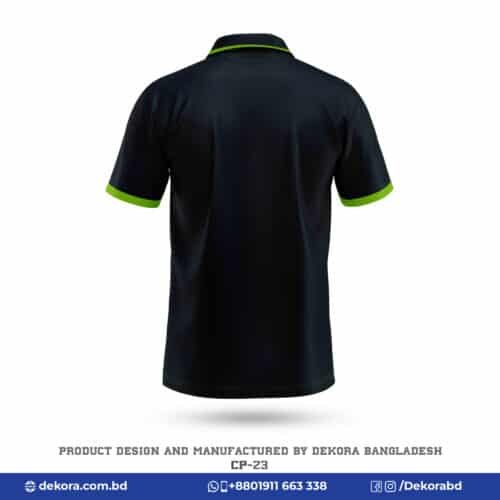 Buy Premium Fabrics Corporate Navy Blue Polo Tshirt-CP-23 online at Dekora BD – Best price, fast delivery.
