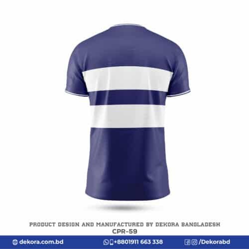 Buy Qualityful Corporate White Navy Blue Printed Tshirts-CPR-59 online at Dekora BD – Best price, fast delivery.