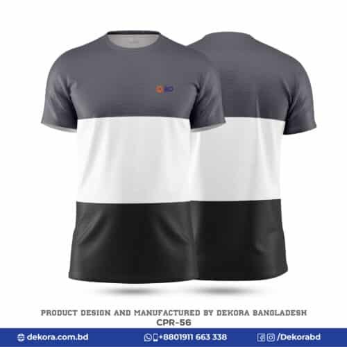 Buy Breathable Fabrics Round Neck Office Tshirt with Logo-CPR-56 online at Dekora BD – Best price, fast delivery.