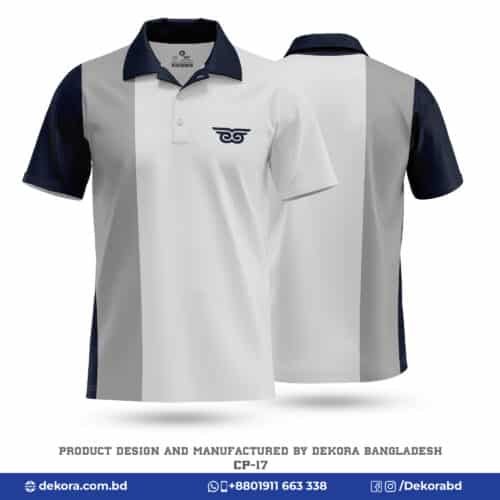 Buy Premium Design Corporate Polo Tshirt Stripes with Logo-CP-17 online at Dekora BD – Best price, fast delivery.