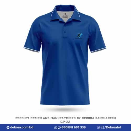 Buy Premium Design Corporate Blue Polo Tshirt-CP-22 online at Dekora BD – Best price, fast delivery.