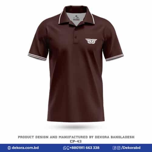 Buy Premium Design Corporate Mens Coffee Polo Tshirt-CP-43 online at Dekora BD – Best price, fast delivery.
