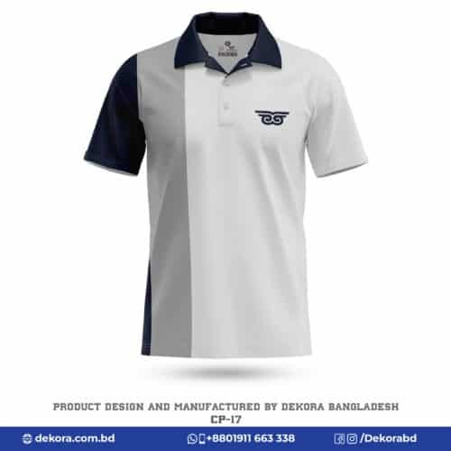 Buy Premium Design Corporate Polo Tshirt Stripes with Logo-CP-17 online at Dekora BD – Best price, fast delivery.