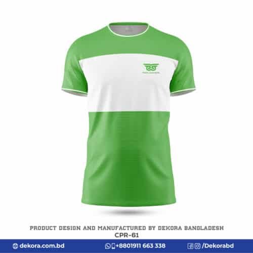 Buy Premium Quality Corporate Green White Tshirt-CPR-61 online at Dekora BD – Best price, fast delivery.