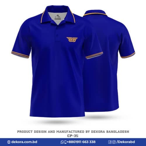 Buy Breathable Fabrics Corporate Royal Blue Polo Tshirt-CP-35 online at Dekora BD – Best price, fast delivery.