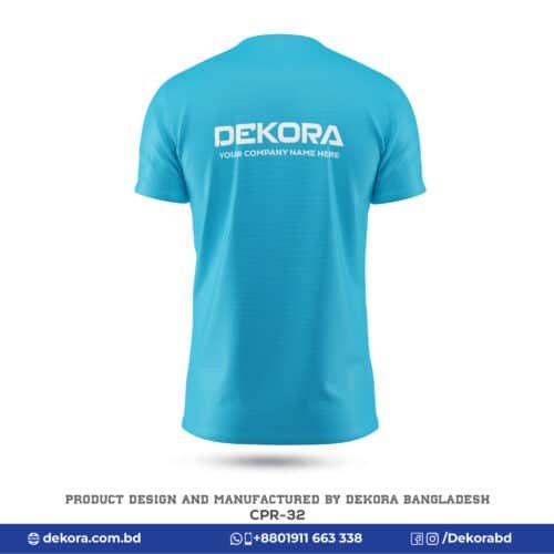 Buy Premium Design Best Corporate Solid Blue Tshirt-CPR-32 online at Dekora BD – Best price, fast delivery.