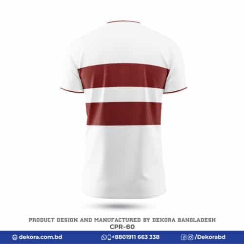 Buy Best Quality Corporate White Maroon Tshirt with Logo-CPR-60 online at Dekora BD – Best price, fast delivery.