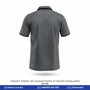 Buy Premium Quality Best Corporate Gray Polo Shirt-CP-39 online at Dekora BD – Best price, fast delivery.