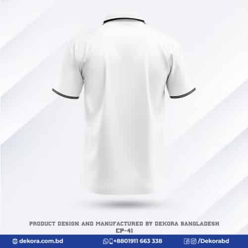 Buy Premium Quality Corporate White Polo Tshirts with Logo-CP-41 online at Dekora BD – Best price, fast delivery.
