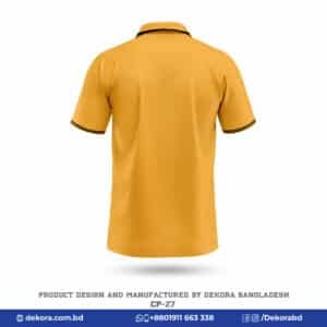 Buy Breathable Fabrics Corporate Yellow Polo Shirt-CP-27 online at Dekora BD – Best price, fast delivery.