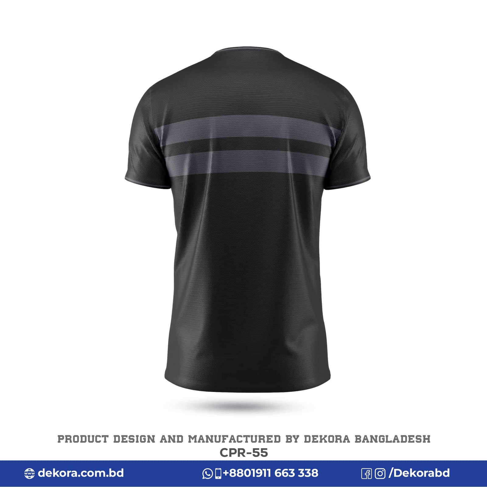 Customized Design Corporate Printed Black Tshirt-CPR-55 4 Buy Customized Design Corporate Printed Black Tshirt-CPR-55 online at Dekora BD – Best price, fast delivery.