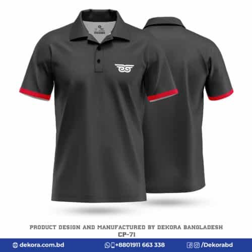 Buy Premium Quality Corporate Ash Polo Shirt with Logo-CP-71 online at Dekora BD – Best price, fast delivery.