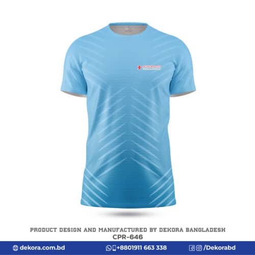 Buy Breathable Fabrics Corporate Event Sky Blue Tshirt-CPR-846 online at Dekora BD – Best price, fast delivery.