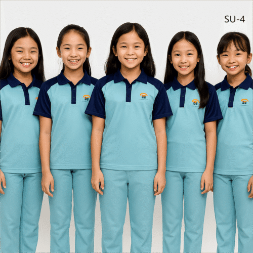 Buy Custom Made Sports School Girl Uniform with Logo-SU-4 online at Dekora BD – Best price, fast delivery.