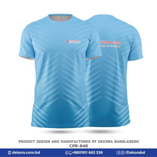 Buy Breathable Fabrics Corporate Event Sky Blue Tshirt-CPR-846 online at Dekora BD – Best price, fast delivery.