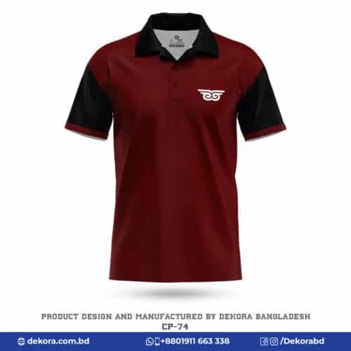 Buy Half Sleeve Corporate Maroon Polo Shirt Mens Apparel-CP-74 online at Dekora BD – Best price, fast delivery.