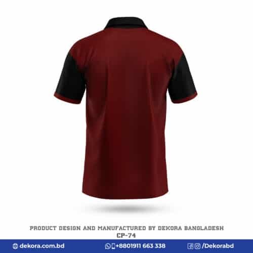 Buy Half Sleeve Corporate Maroon Polo Shirt Mens Apparel-CP-74 online at Dekora BD – Best price, fast delivery.