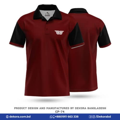 Buy Half Sleeve Corporate Maroon Polo Shirt Mens Apparel-CP-74 online at Dekora BD – Best price, fast delivery.